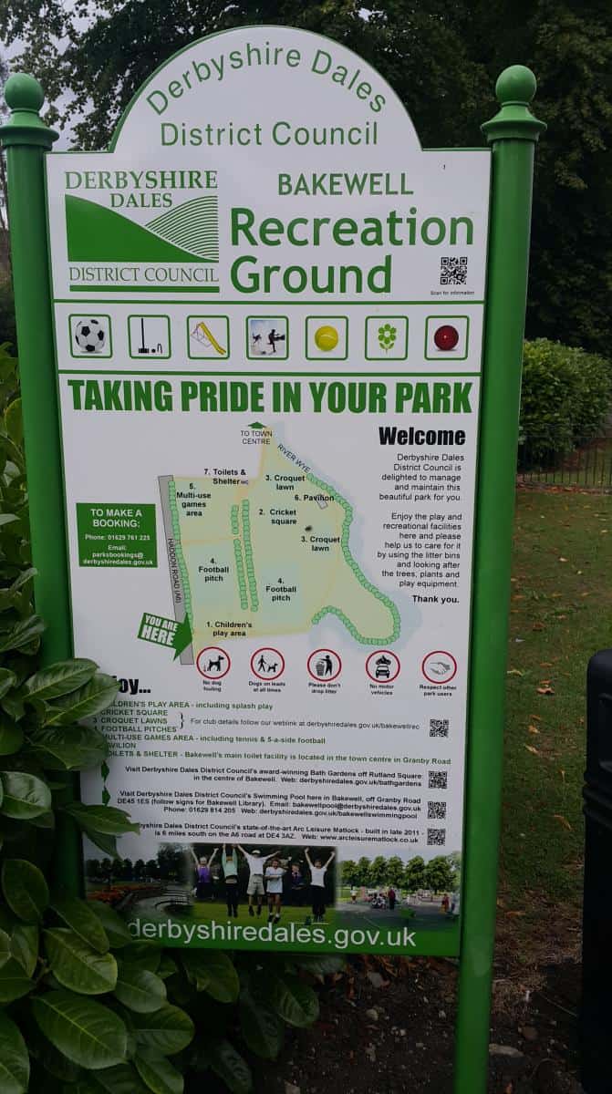 Bakewell Recreation Ground Play Area, Bakewell, Derbyshire freeparks.co.uk